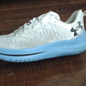 Under Armour Women's White & Light Blue FLOW Running Shoe